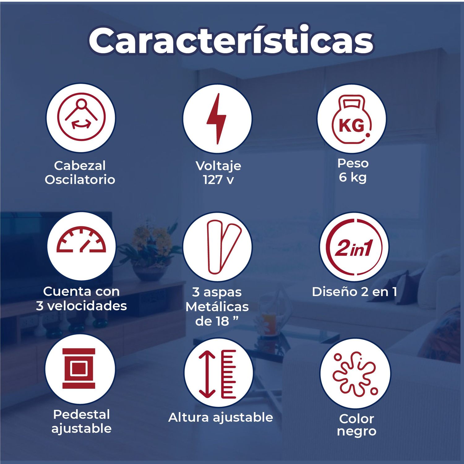 Paquete Ventilador Pedestal 2 en 1 Brisa Friler FS182N1 2 PZ