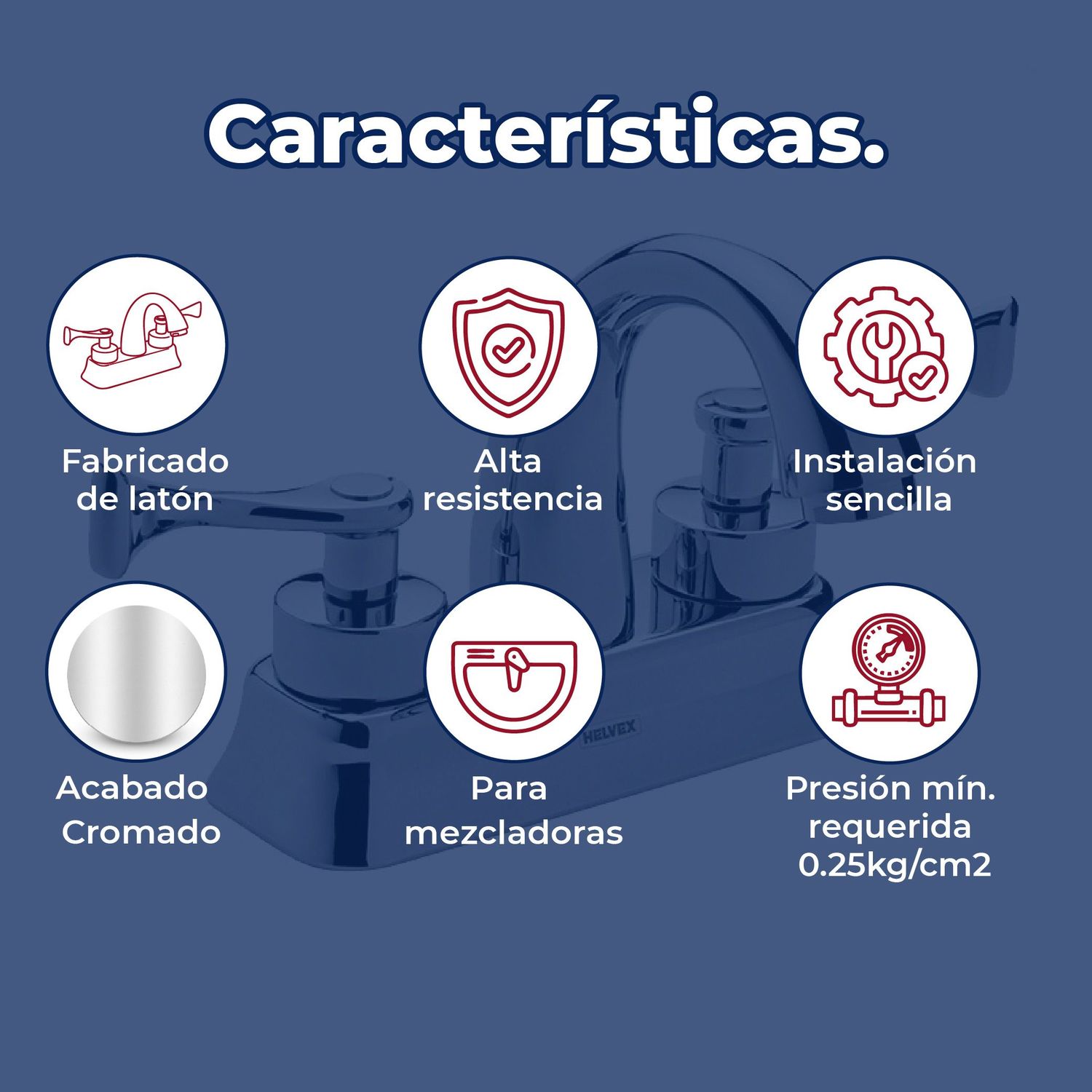 Llave Mezcladora Para Lavabo Albatros Helvex HM-17