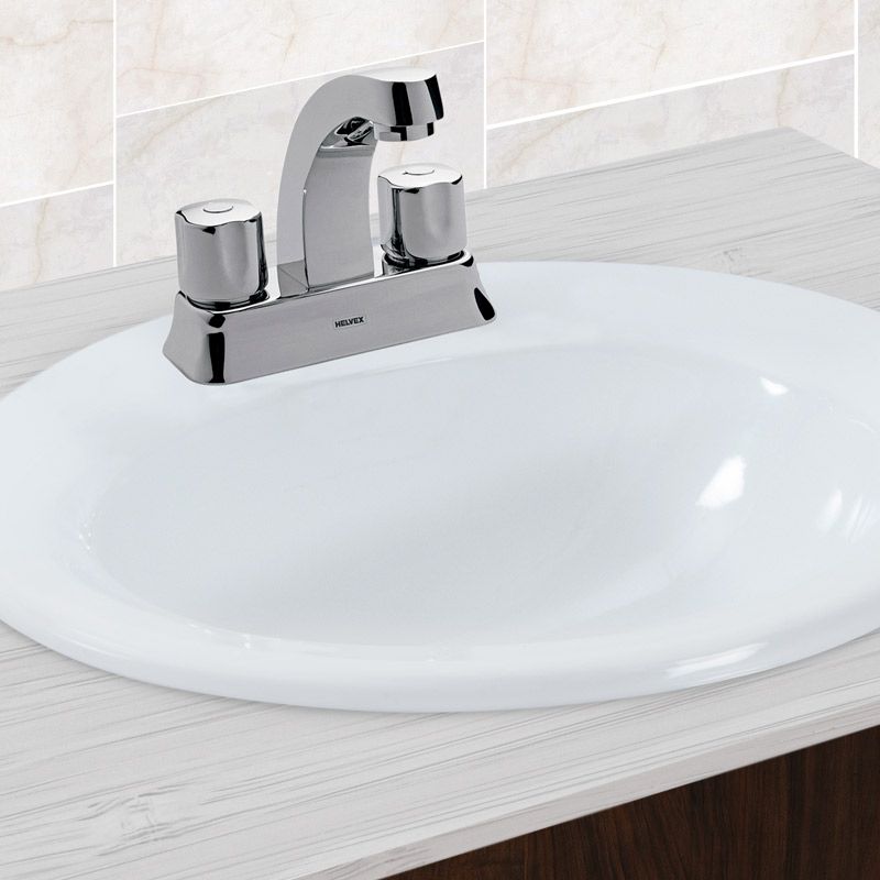 Mezcladora Lavabo Helvex 4 pulg Contra Rejilla Antea HM-18