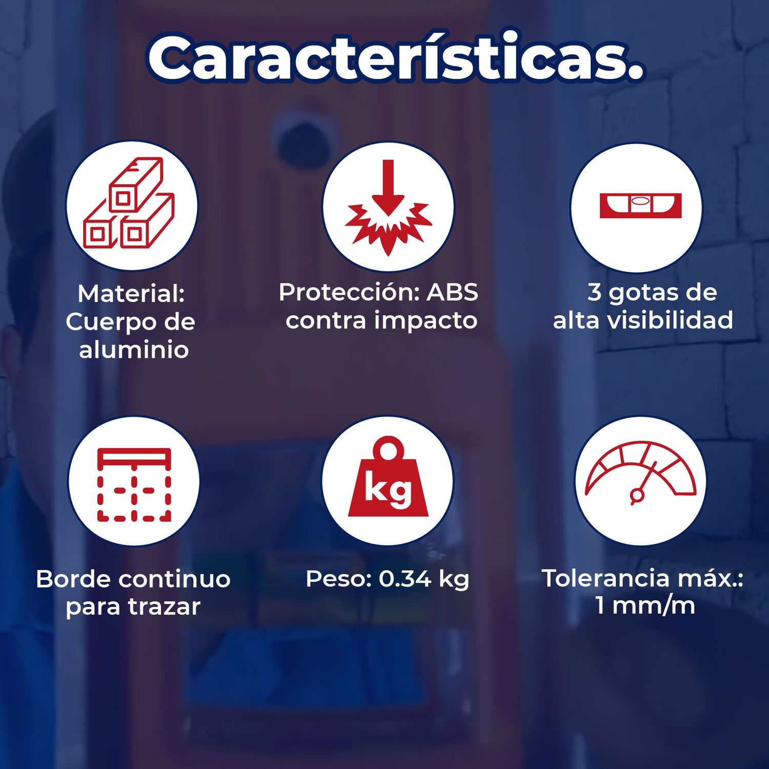 Nivel profesional de 18" Pulgadas con protección de ABS Truper