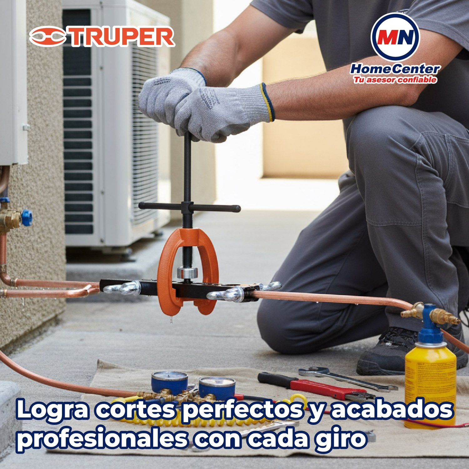 Avellanador para tubo ajustable de 3/16" a 5/8" Truper