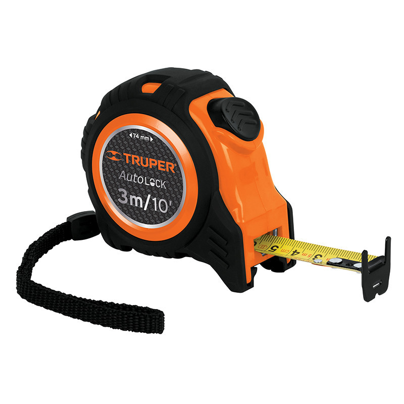 Cinta Medir Flexómetro AutoLock Contra Impactos 3 M 16 MM Truper