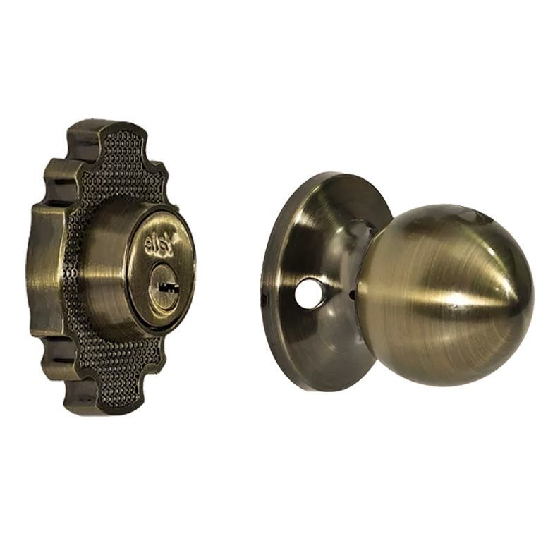 Cerradura Gatillo Yale Riviera Alta Seg. Latón Antiguo Ll/Ll