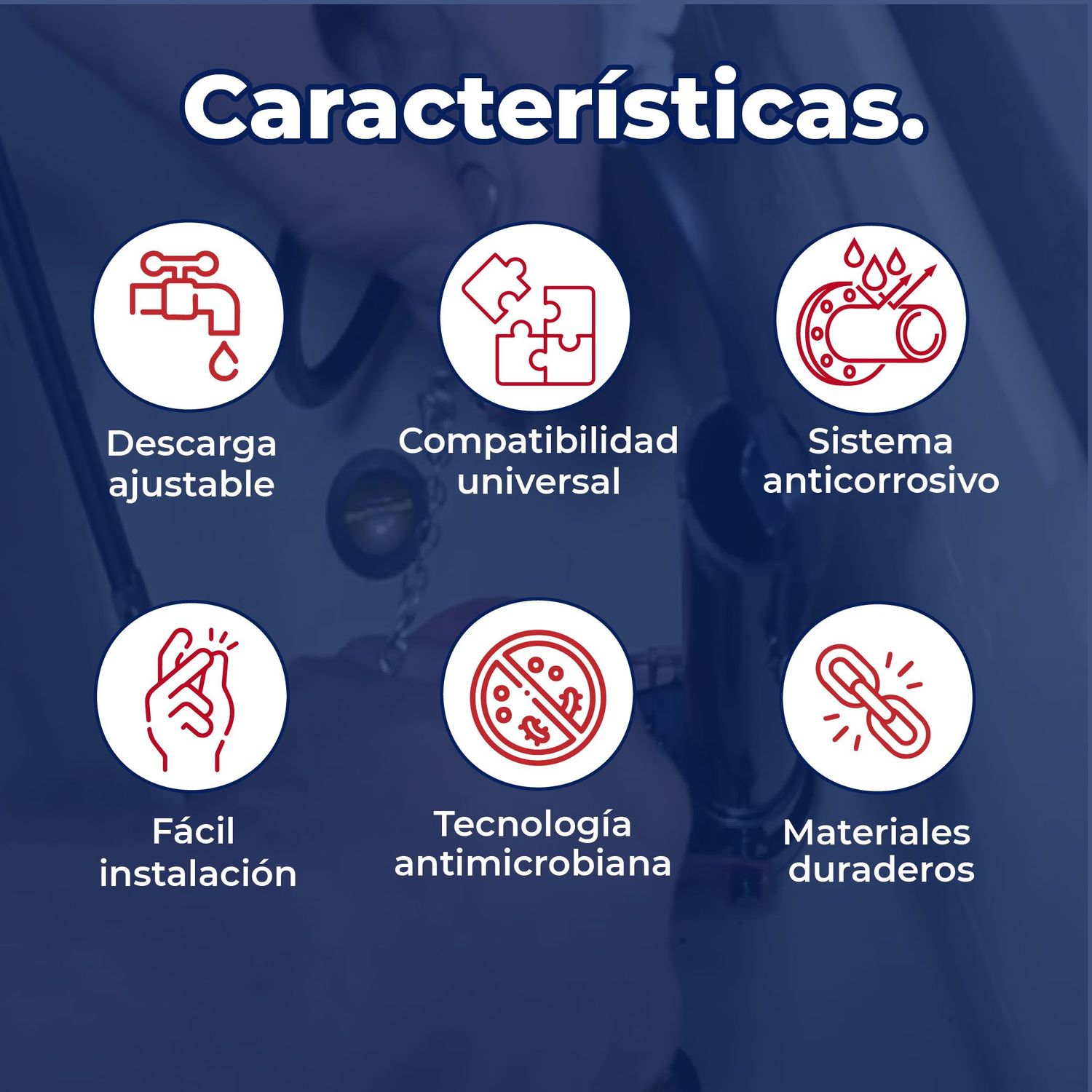 Pera Sapito WC Descarga Ajustable 50 mm 2 Fluidmaster