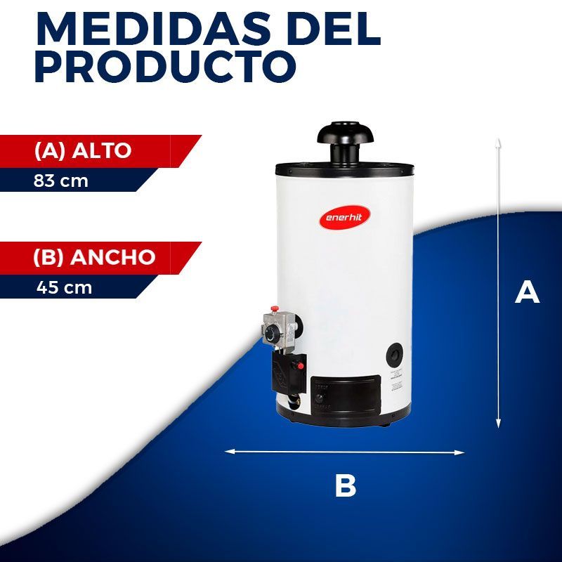 Calentador Depósito 40 L Iusa Enerhit Gas Natural 1 Servicio