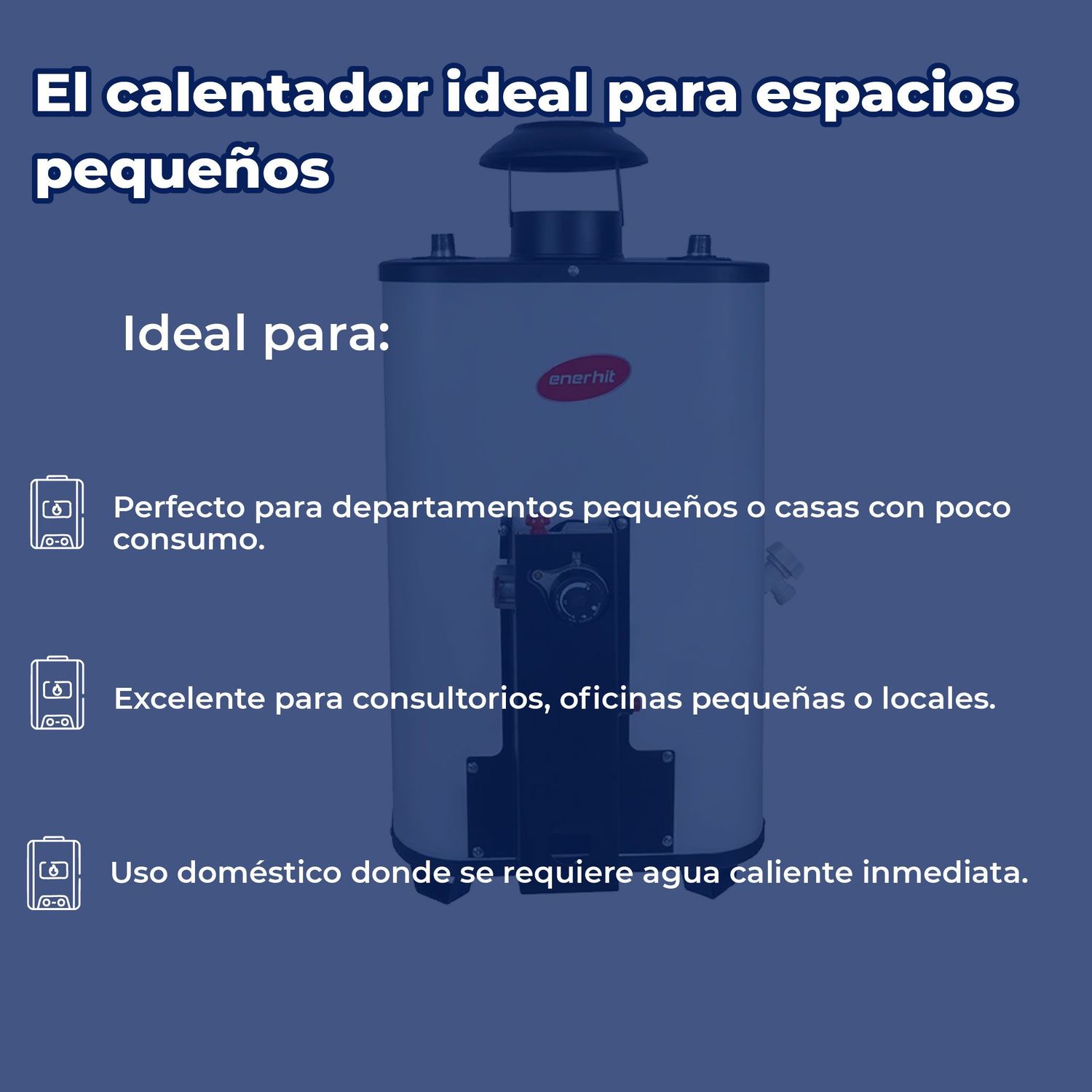 Calentador paso 5 L Iusa Enerhit Rápida Recuperación Gas LP