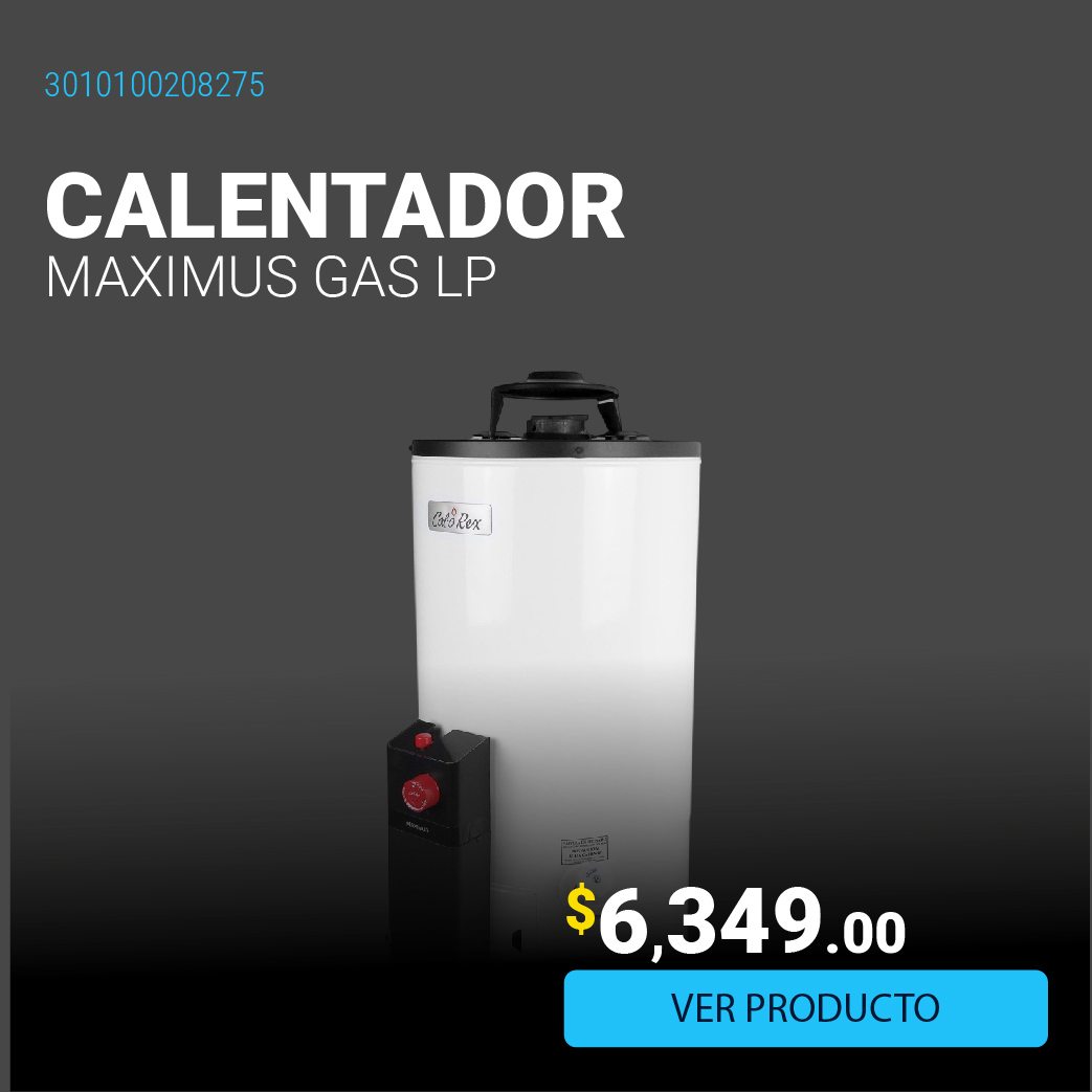 Calentador Depósito Calorex Maximus 38 L Gas LP