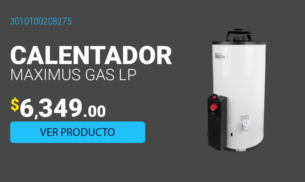 Calentador Depósito Calorex Maximus 38 L Gas LP