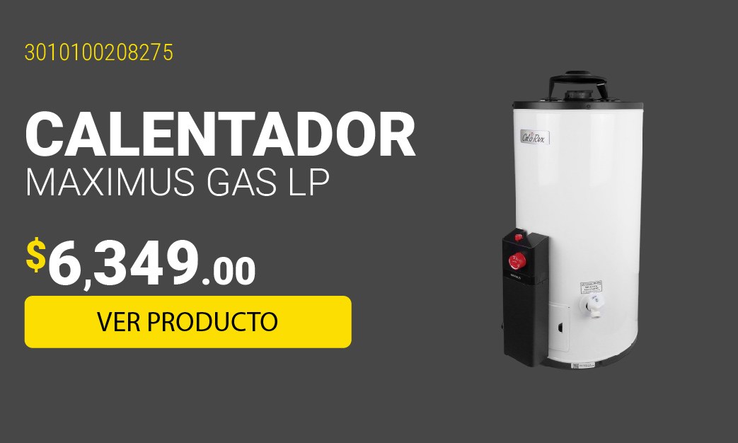Calentador Depósito Calorex Maximus 38 L Gas LP