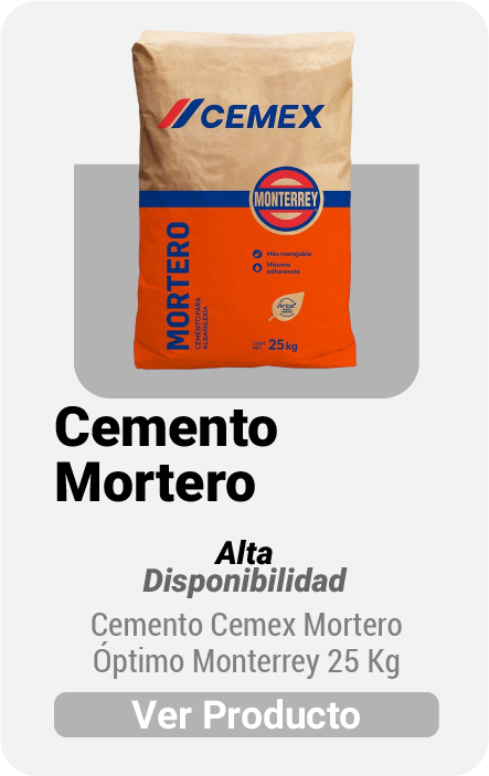 Cemento Cemex Mortero Óptimo Monterrey 25 Kg Saco