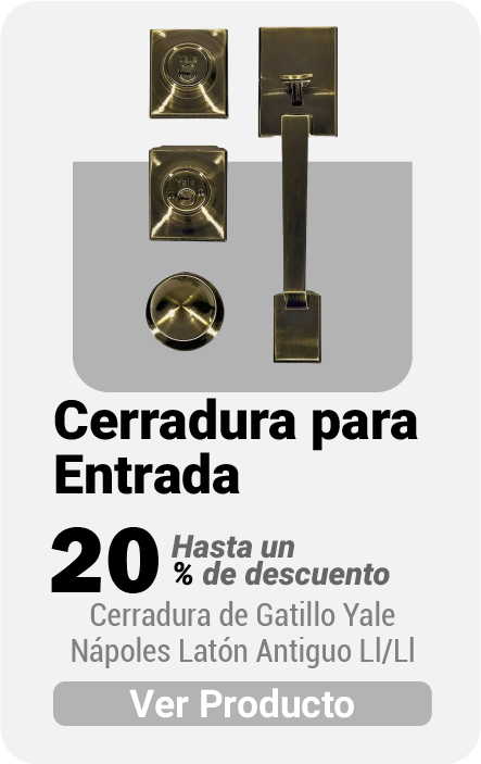 Cerradura Entrada Gatillo Yale Nápoles Latón Antiguo