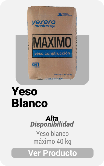 Yeso blanco máximo 40 kg