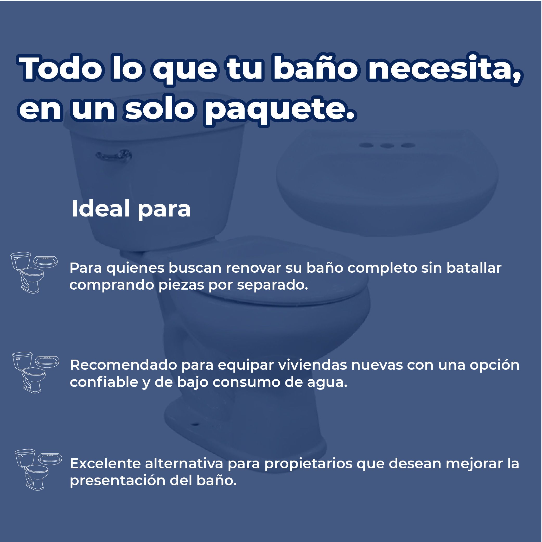 Paquete sanitario agua azul color blanco marca Cato.