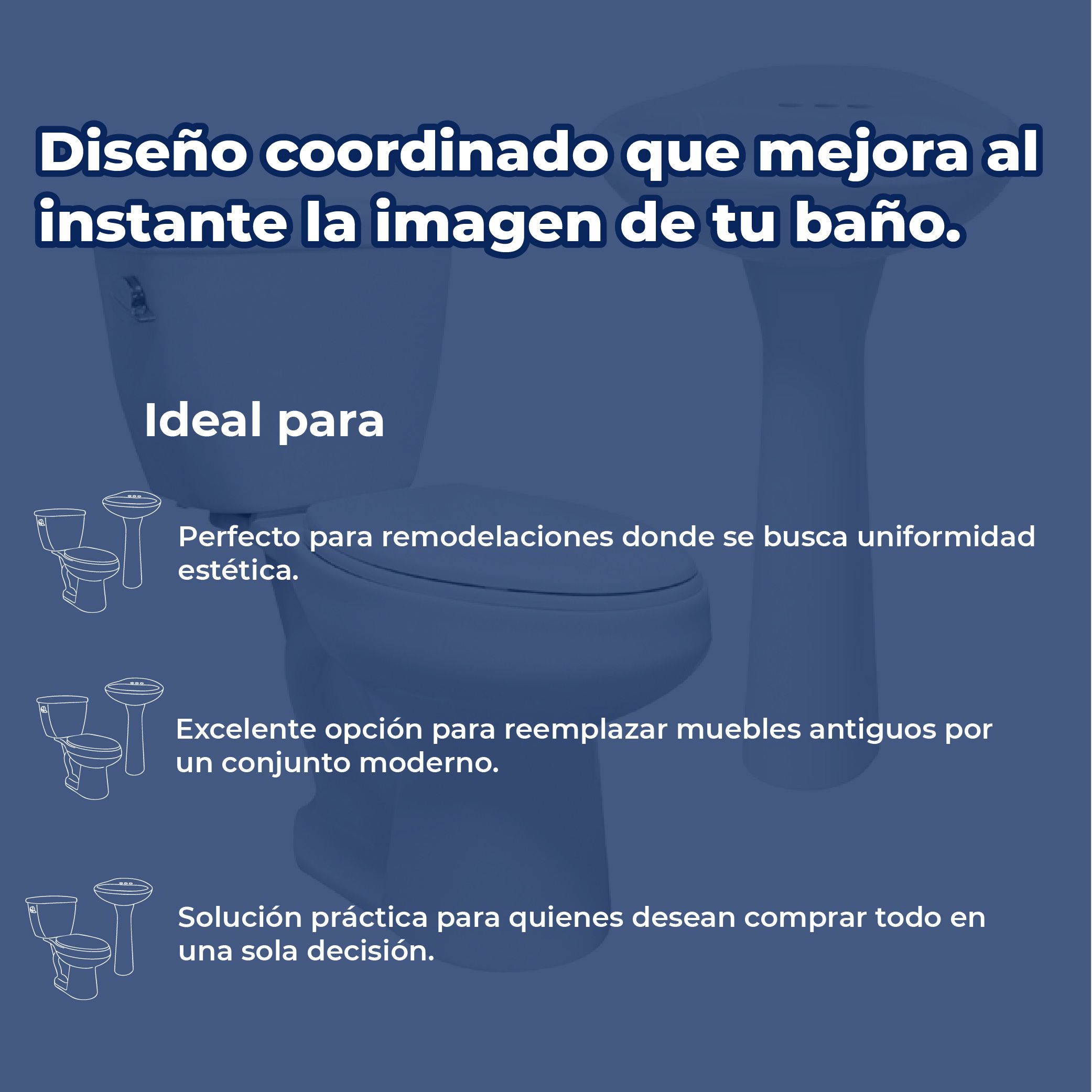 Paquete Sanitario Berlín plus color blanco marca Cato